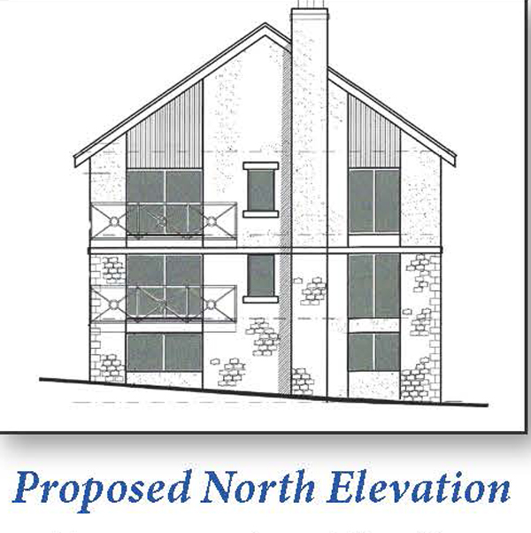 Lot: 115 - FREEHOLD LAND WITH PLANNING APPROVAL FOR TWO FIVE-BEDROOM RESIDENTIAL PROPERTIES - Proposed North Elevation